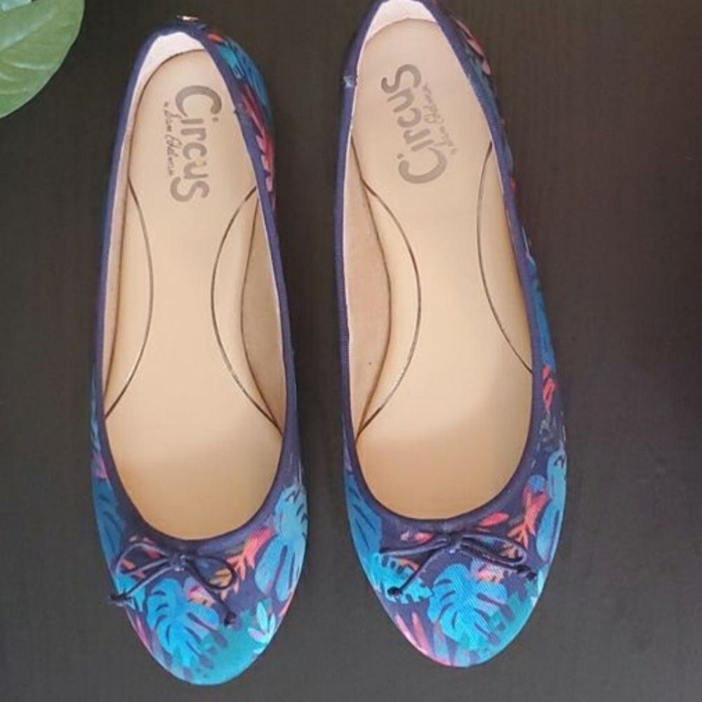 CIRCUS BY SAM EDELMAN CHARLOTTE BOWNOT ROUND TOE MULTI COLOR WOMEN'S FLAT